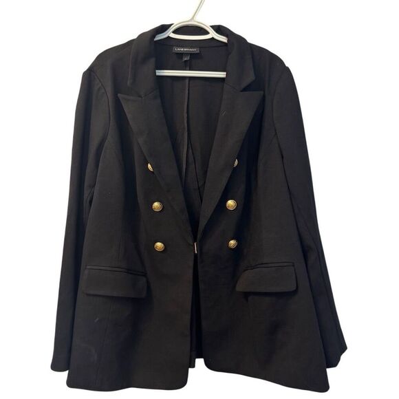Lane Bryant Jackets & Blazers - Lane Bryant Women's Blazer Jacket Size 22 Black Double-Breasted look nautical
